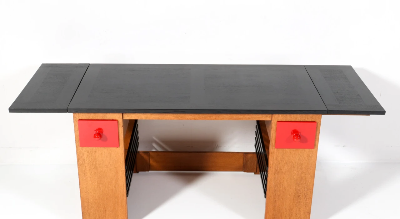 Art Deco Modernist Desk or Writing Table by Hendrik Wouda for Pander, 1920s